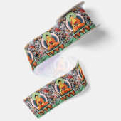 Buddha Shakyamuni lint, groot, Tibet / Nepal Satijnen Lint (Achterkant)