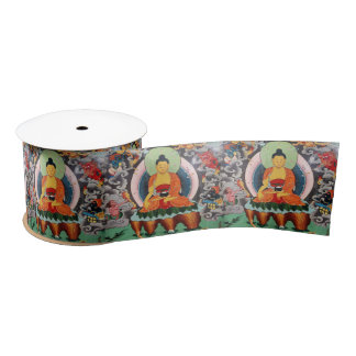 Buddha Shakyamuni Ribbon, large, Tibet / Nepal Satijnen Lint