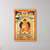 Buddha Shakyamuni Thangka Canvas Afdruk (Voorkant)