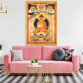 Buddha Shakyamuni Thangka Canvas Afdruk (Insitu (Woonkamer))