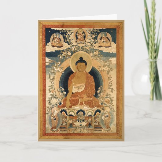 Buddha Shakyamuni Thangka Kaart (Voorkant)
