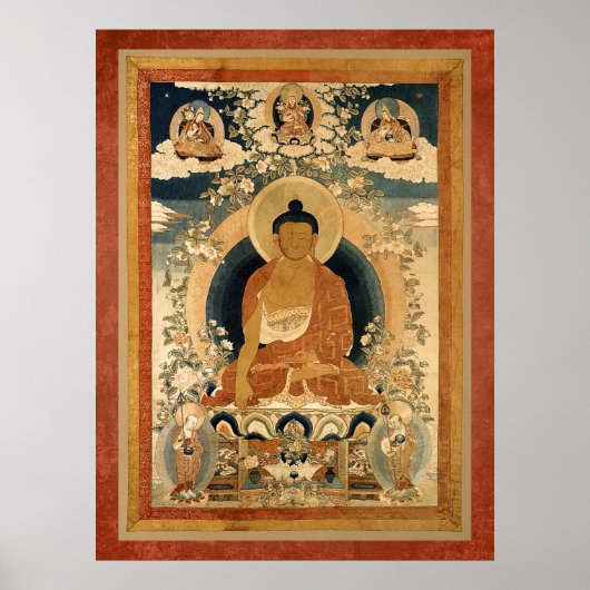 Buddha Shakyamuni Thangka Poster (Voorkant)