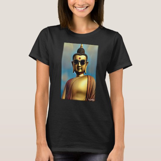 Buddha Siddhartha Gautama Sunbril Religie Indi T-shirt (Voorkant)