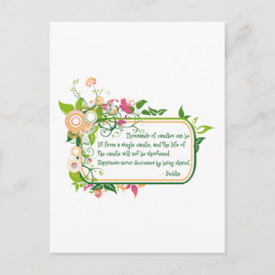 Buddha Single Candle Quote Briefkaart