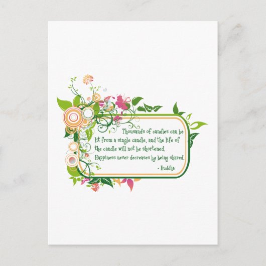 Buddha Single Candle Quote Briefkaart (Voorkant)