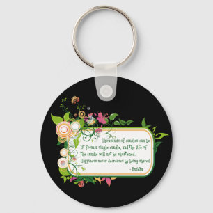 Buddha Single Candle Quote Sleutelhanger