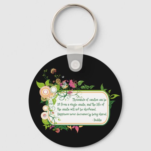 Buddha Single Candle Quote Sleutelhanger (Voorkant)
