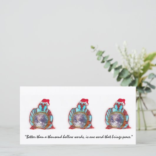 Buddha Sinterklaas Feestdagenkaart (Staand voorkant)