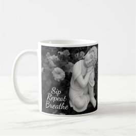 Buddha Slurpen Ademen Herhalen –Zwart Witte Affirm Koffiemok