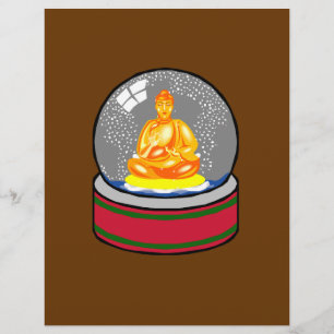 Buddha Snow Wereldbol Flyer