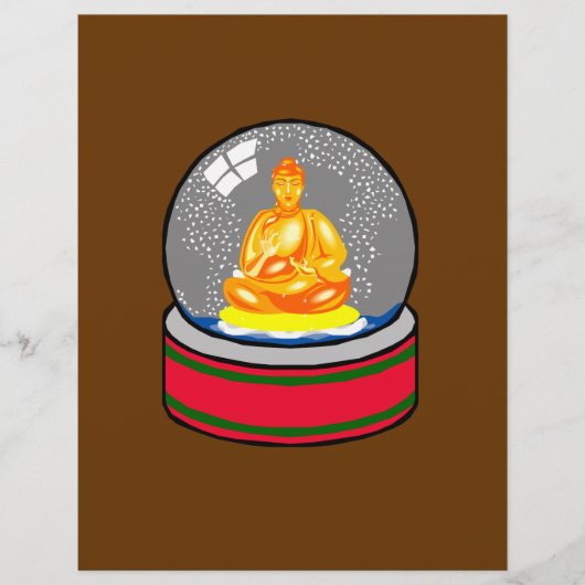 Buddha Snow Wereldbol Flyer (Voorkant)