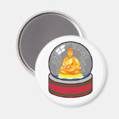Buddha Snow Wereldbol Magneet (Voorkant / Achterkant)