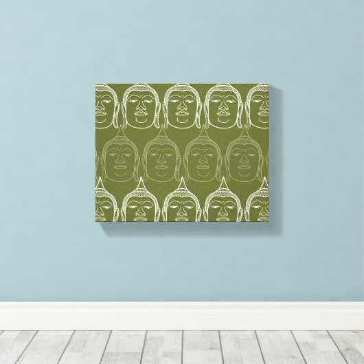 Buddha Spiritueel Modern Zen Wrapped Canvas (Insitu (Houten vloer))