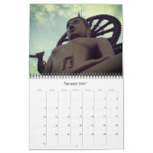 Buddha-standbeelden 2026 kalender (Jan 2027)