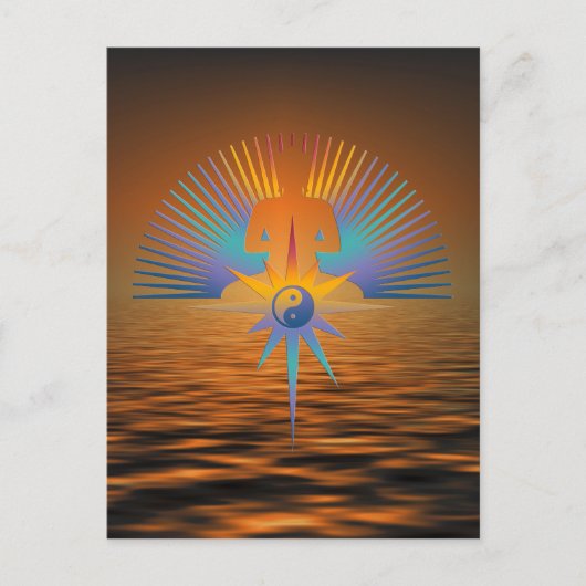 Buddha Star 3D Briefkaart (Voorkant)