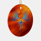 Buddha Star 3D Keramisch Ornament (Rechts)