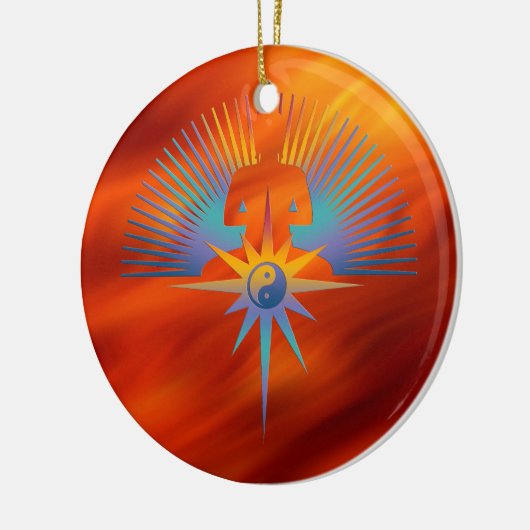 Buddha Star 3D Keramisch Ornament (Links)