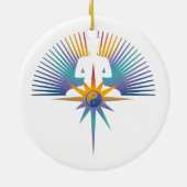 Buddha Star 3D Keramisch Ornament (Achterkant)