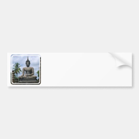 Buddha Statue Bumpersticker (Voorkant)