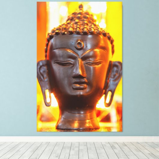 Buddha Statue Canvas Afdruk (Insitu (Houten vloer))