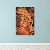Buddha Statue Daibutsu Canvas Afdruk (Insitu (Houten vloer))
