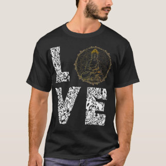 Buddha Statue Zen Yoga Lover Meditation Mantra Gau T-shirt