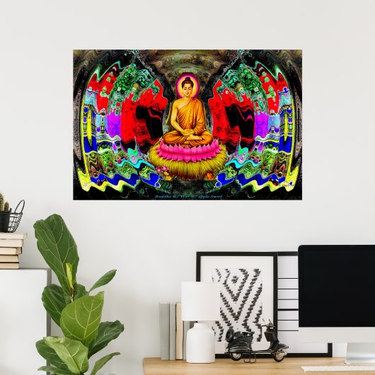 Buddha Swirl - Poster (Thuiskantoor)