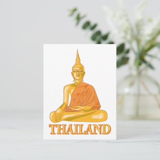 Buddha Thailand Briefkaart (Staand voorkant)