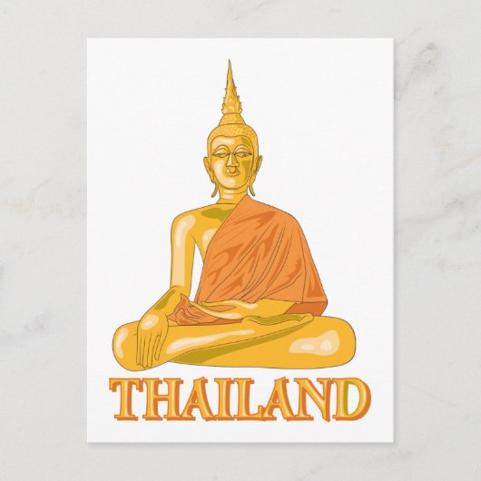 Buddha Thailand Briefkaart (Voorkant)