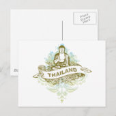 Buddha Thailand Briefkaart (Voorkant / Achterkant)