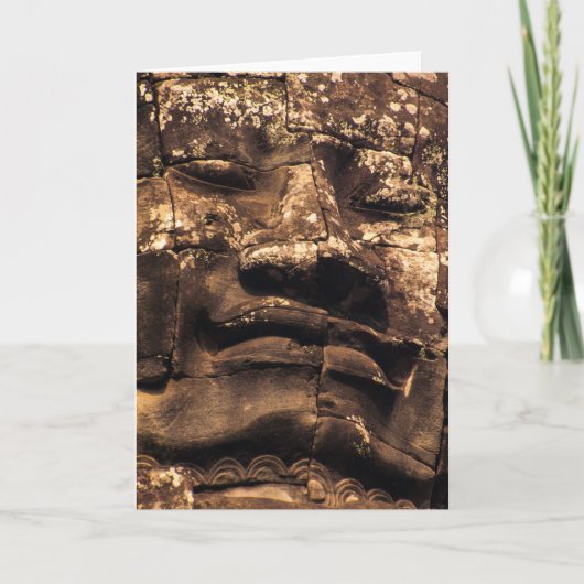 Buddha Totem Angkor Wat Greeting Card Notitiekaartje (Voorkant)