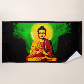 Buddha Verlichtingsstrand Handdoek