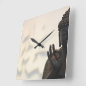 Buddha Vierkante Klok (Hoek)