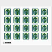 Buddha Vierkante Sticker (Vel)