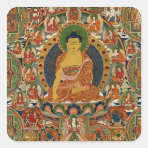 Buddha Vierkante Sticker