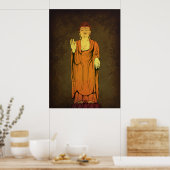 Buddha Vitarka Mudra Poster (Keuken)