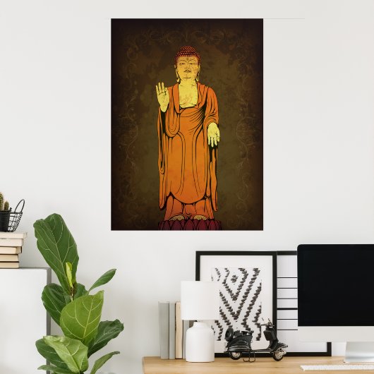 Buddha Vitarka Mudra Poster (Thuiskantoor)