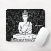 Buddha Wat Pho Temple Bangkok Thailand B&W Muismat (Met muis)