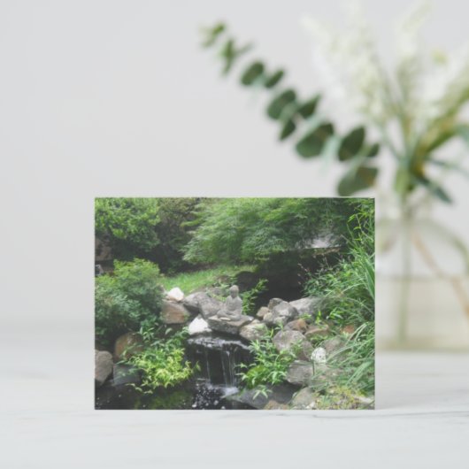 Buddha Waterfall Briefkaart (Staand voorkant)