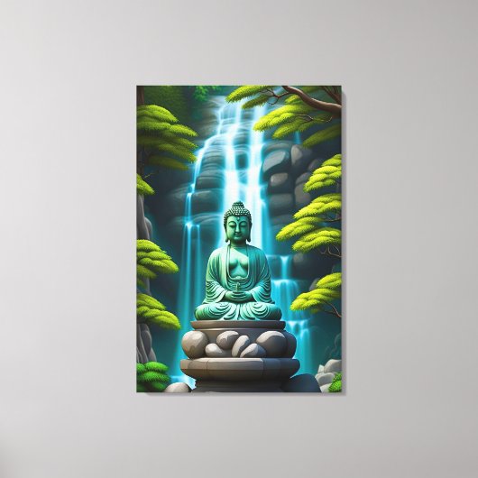 Buddha-waterval Canvas Afdruk (Voorkant)