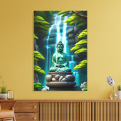 Buddha-waterval Canvas Afdruk (Insitu (Woonkamer))