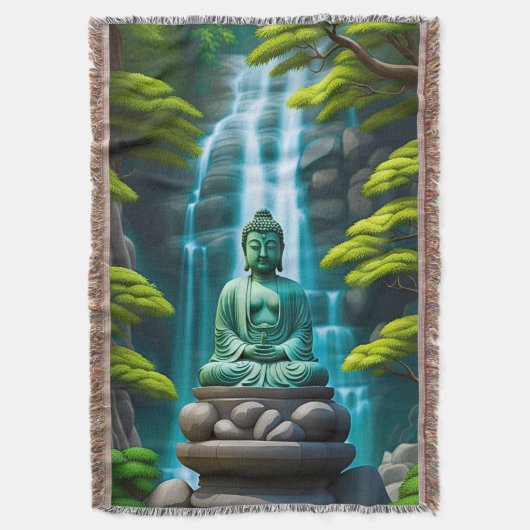 Buddha-waterval Deken (Voorkant Verticaal)