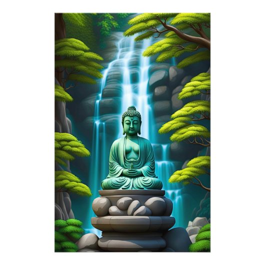 Buddha-waterval Foto Afdruk (Voorkant)