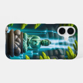 Buddha-waterval iPhone 16 Hoesje (Achterkant horizontaal)