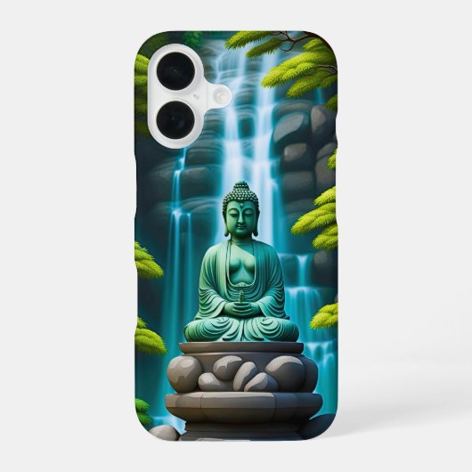 Buddha-waterval iPhone 16 Hoesje (Achterkant)