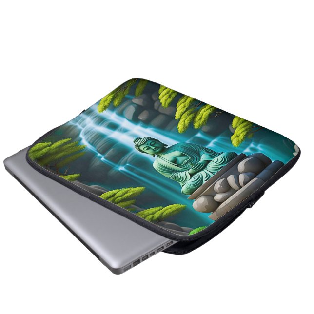 Buddha-waterval Laptop Sleeve (Voorkant onderkant)