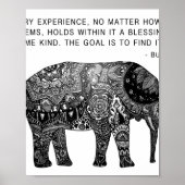 Buddha Wisdom Elephant Poster (Voorkant)