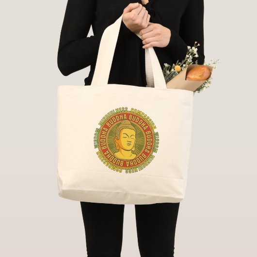 Buddha Wisdom Grote Tote Bag (Voorkant (product))