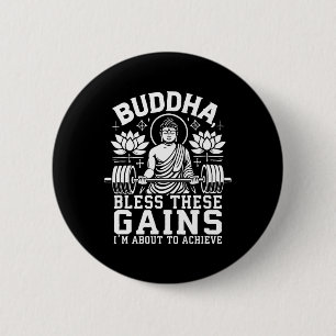 Buddha Zegen Deze Winsten Die Ik Ga Behalen Sports Ronde Button 5,7 Cm