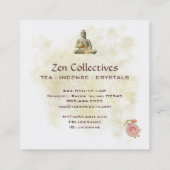 *~* Buddha Zen Candle Lotus Tea Gold Vierkante Visitekaartje (Achterkant)